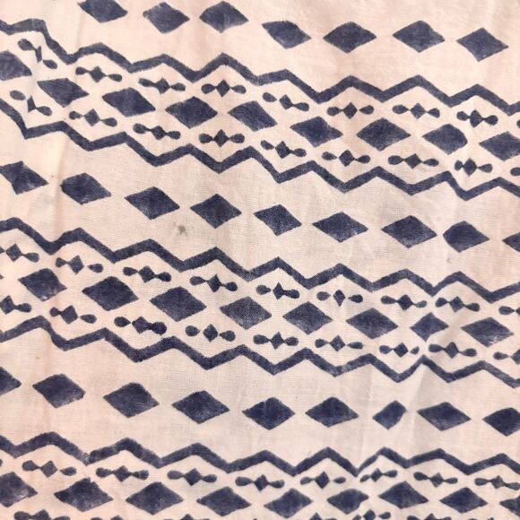 Corey Lynn Calter - White & Blue Dress W/ Diamond Pattern & Texture XL - Picture 4 of 8